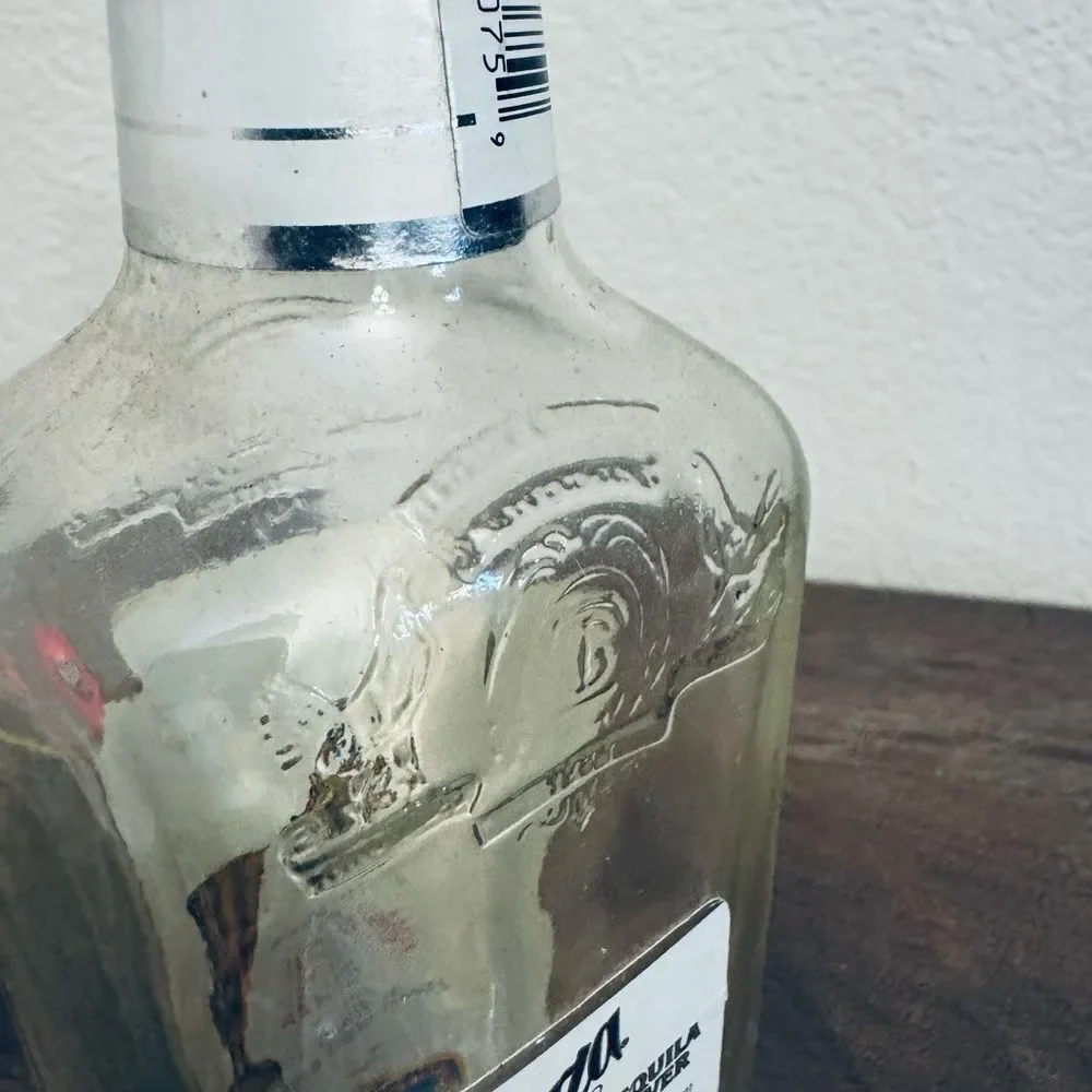 Vintage Sauza Silver Tequila Empty Bottle
